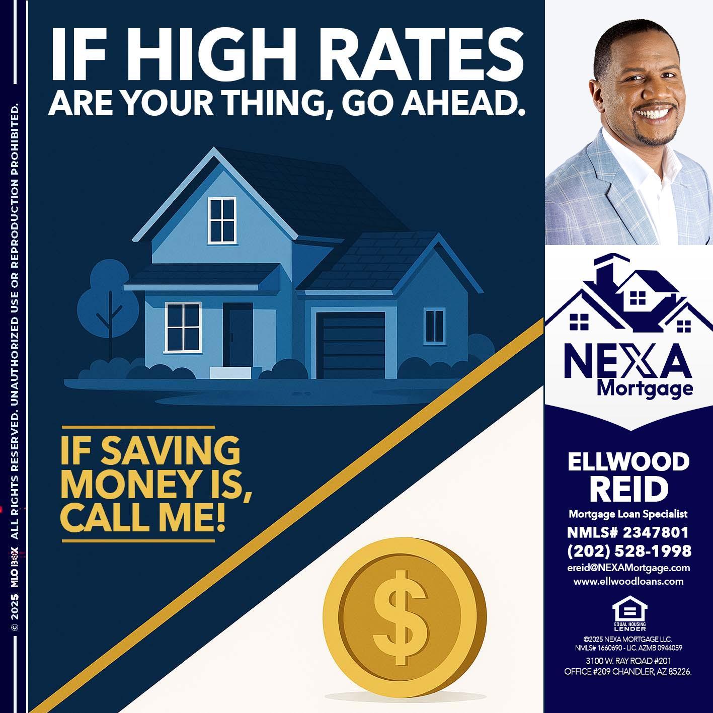 IF HIGH RATES - Ellwood Reid -Mortgage Loan specialist