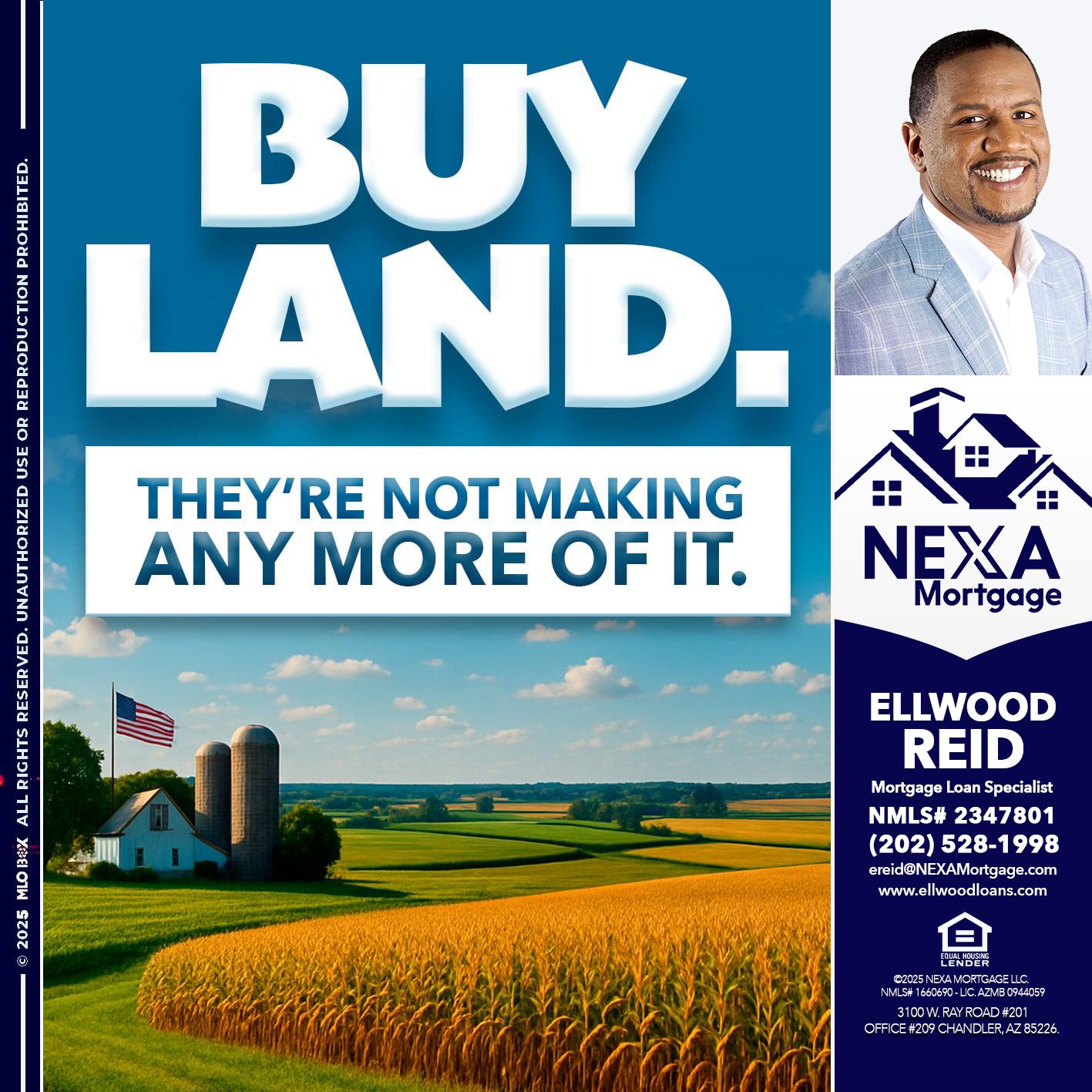 BUY LAND - Ellwood Reid -Mortgage Loan specialist