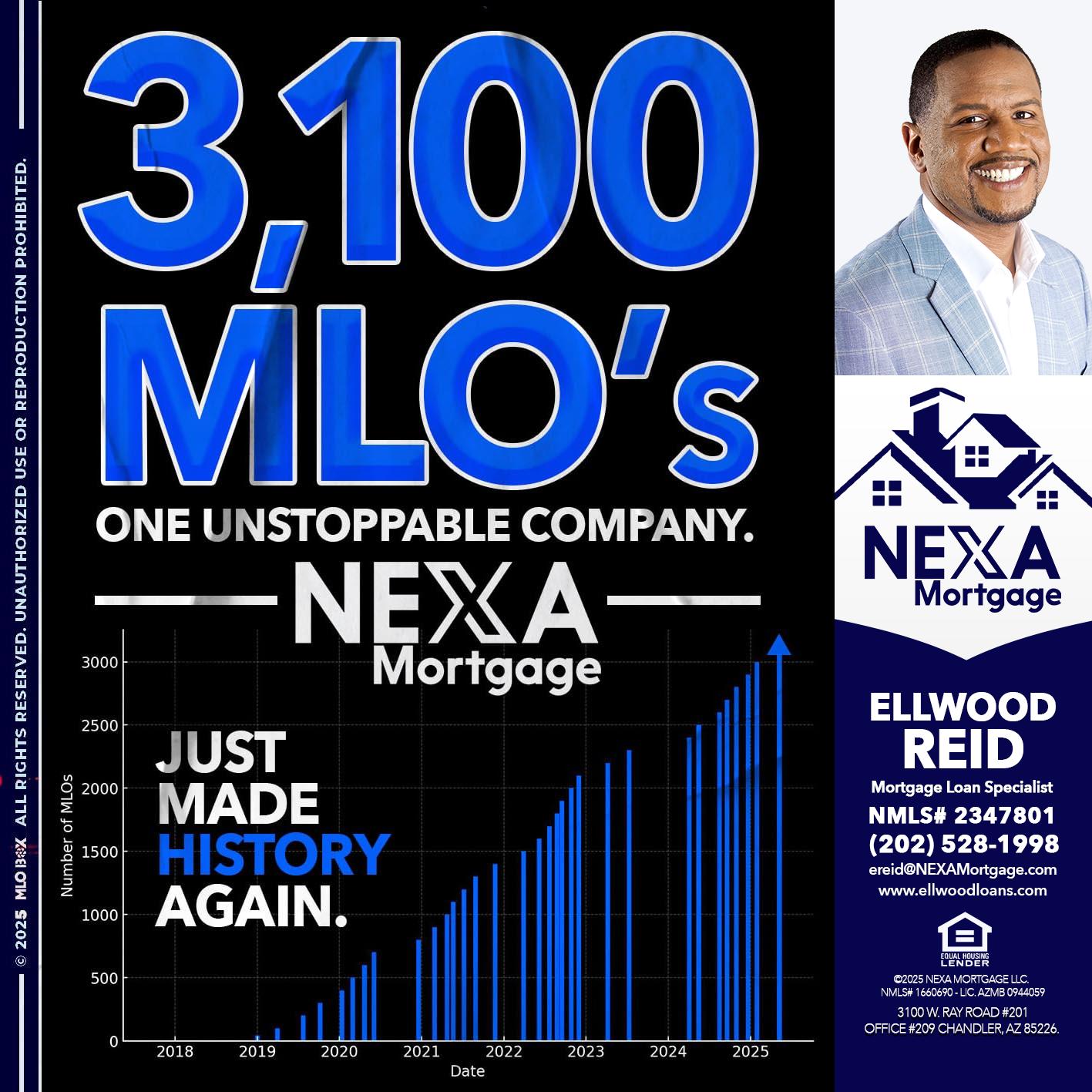 3,100 MLO´s - Ellwood Reid -Mortgage Loan specialist