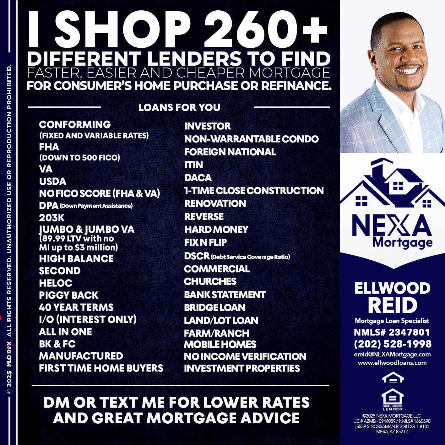 I SHOP +260 - Ellwood Reid -Mortgage Loan specialist