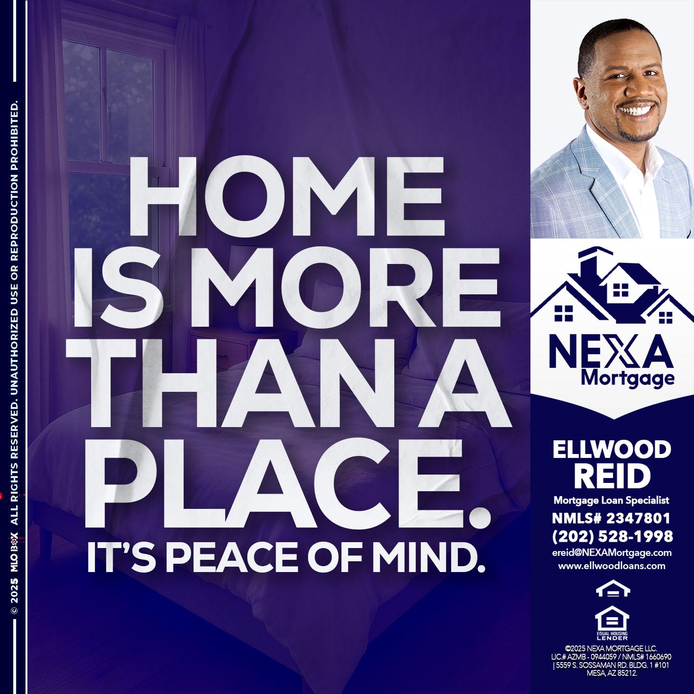 HOME IS MORE - Ellwood Reid -Mortgage Loan specialist