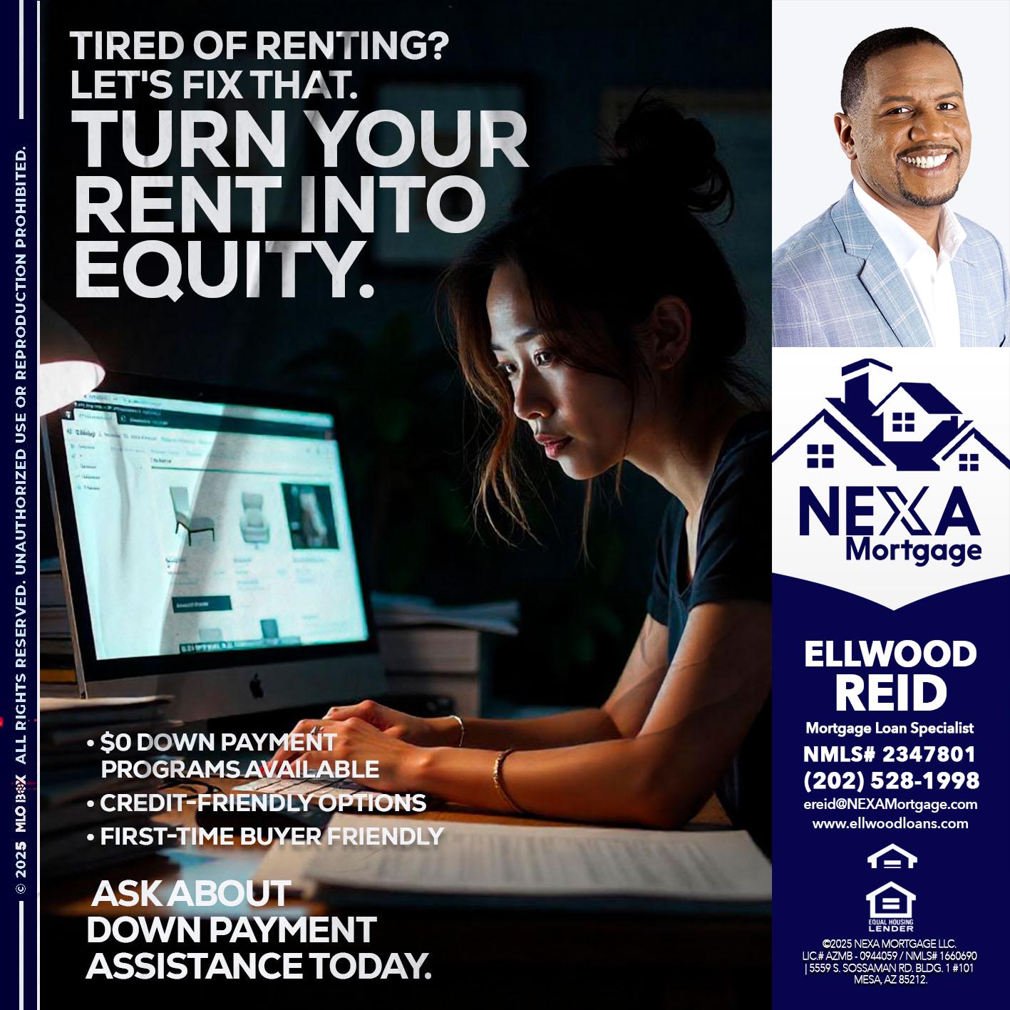 tired of renting? - Ellwood Reid -Mortgage Loan specialist