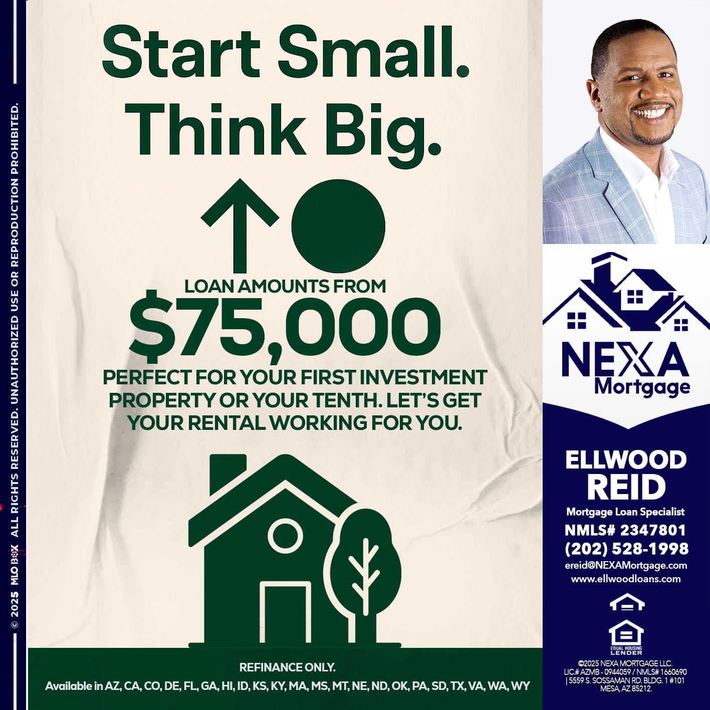 START SMALL - Ellwood Reid -Mortgage Loan specialist