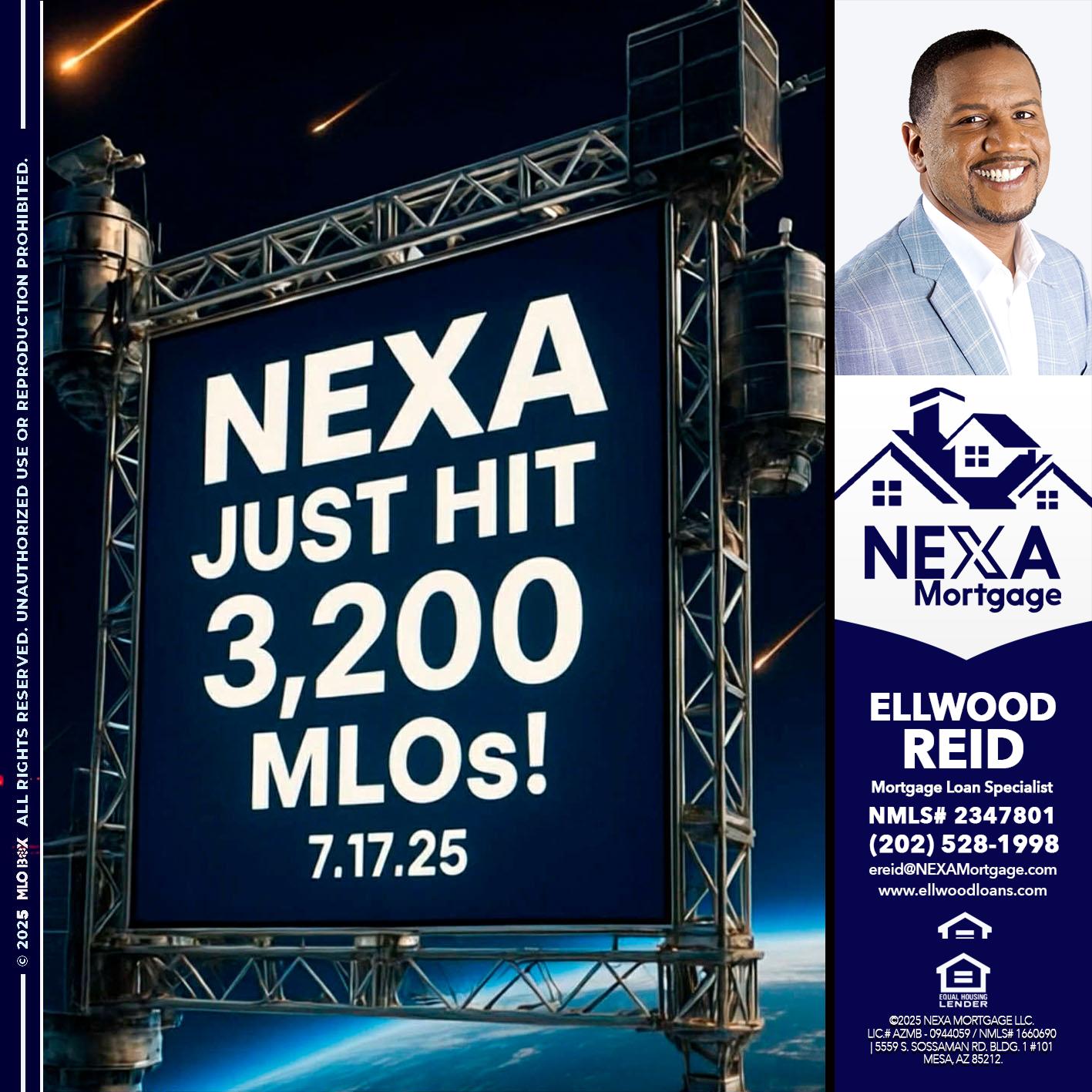 NEXA JUST HIT 3,200 - Ellwood Reid -Mortgage Loan specialist