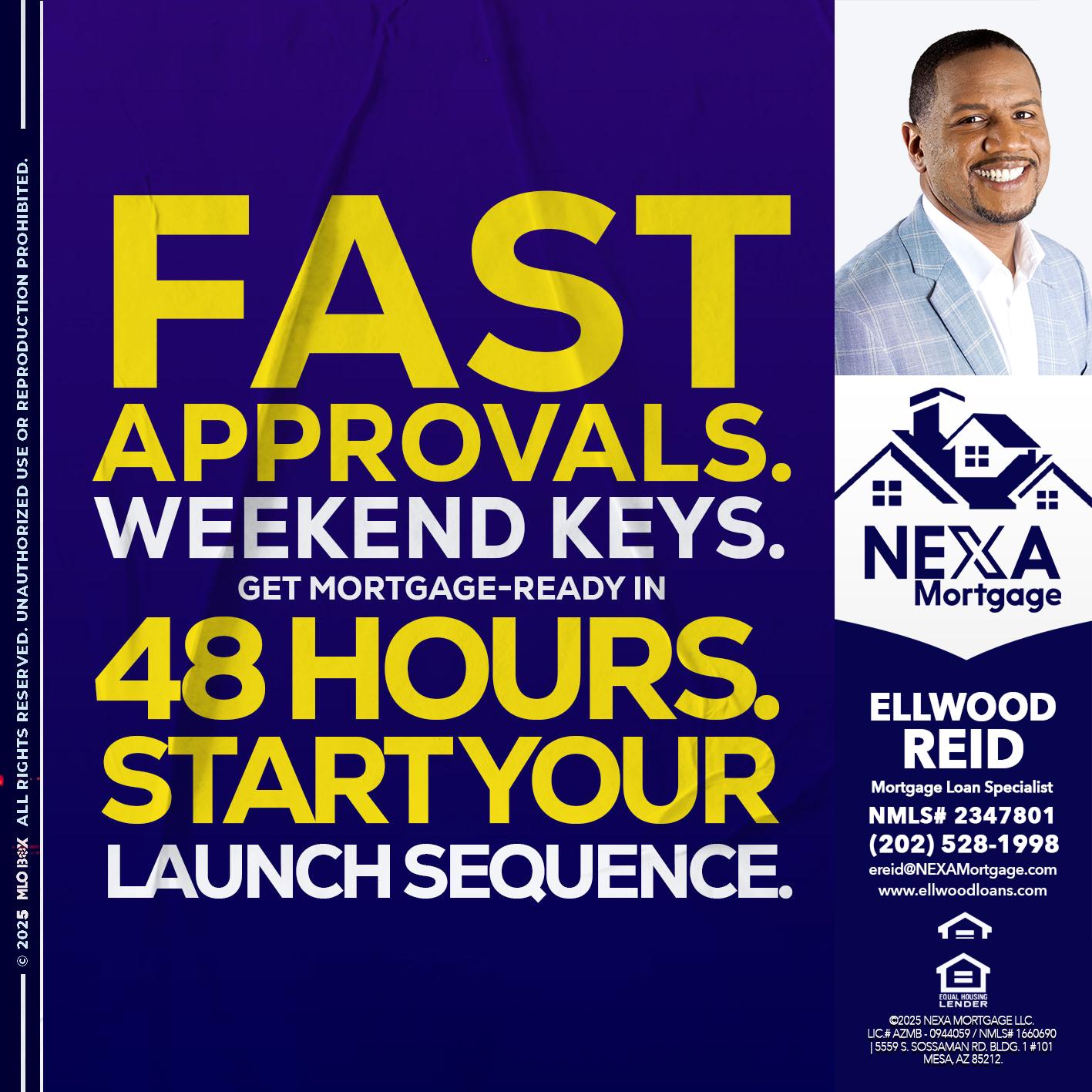 FAST APPROVALS - Ellwood Reid -Mortgage Loan specialist