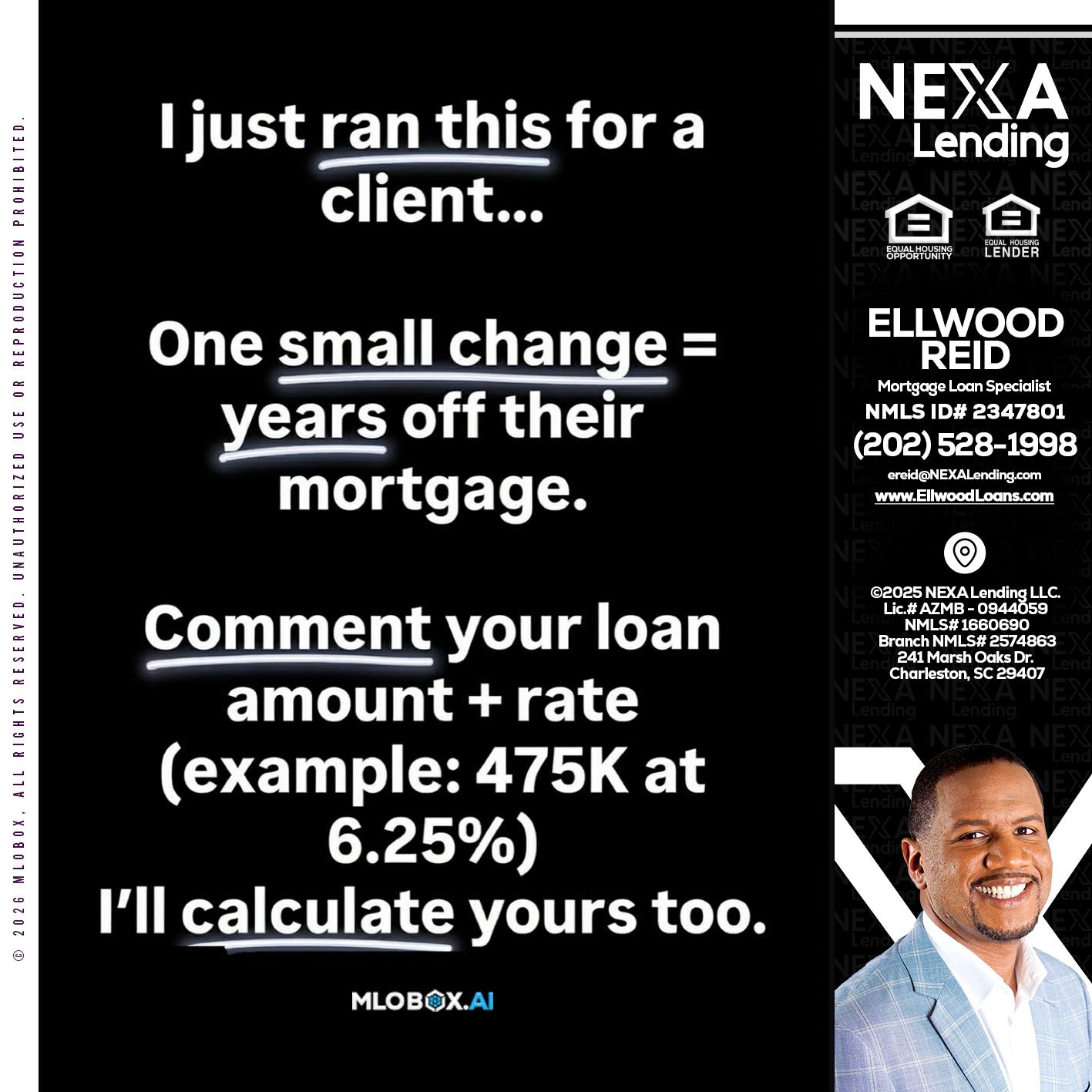I JUST RAN - Ellwood Reid -Mortgage Loan specialist