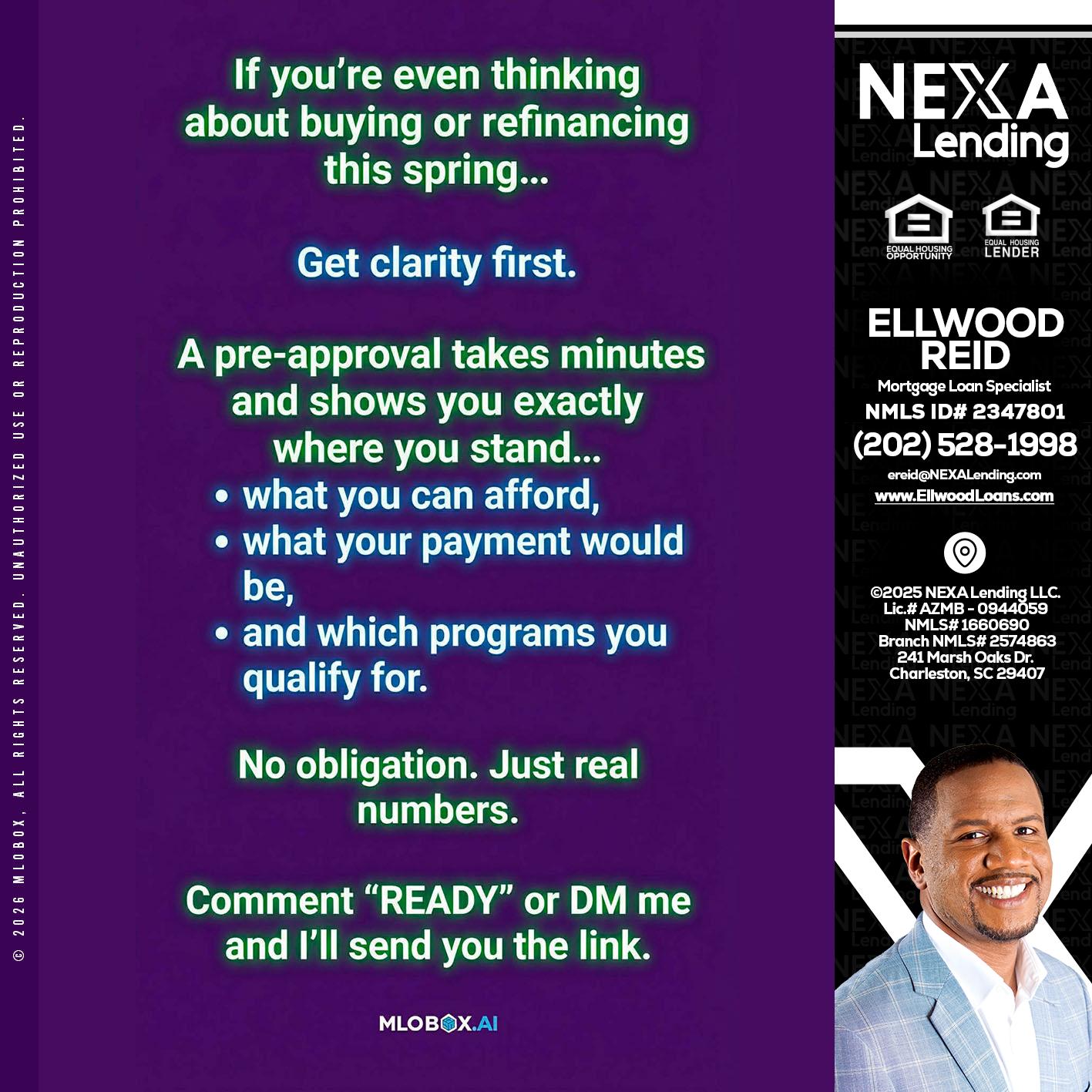 IF YOU THINKING - Ellwood Reid -Mortgage Loan specialist