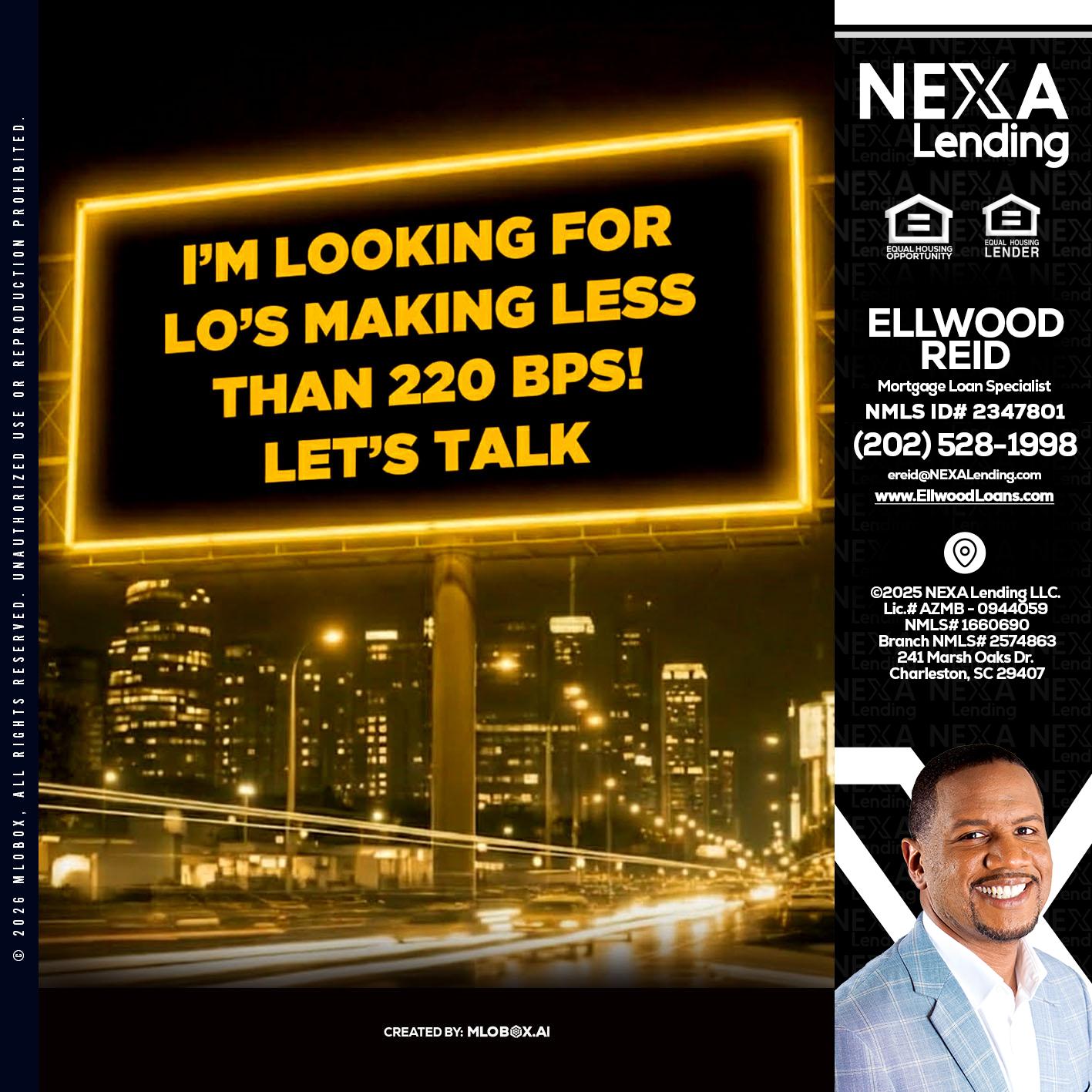 Looking for MLOs - Ellwood Reid -Mortgage Loan specialist