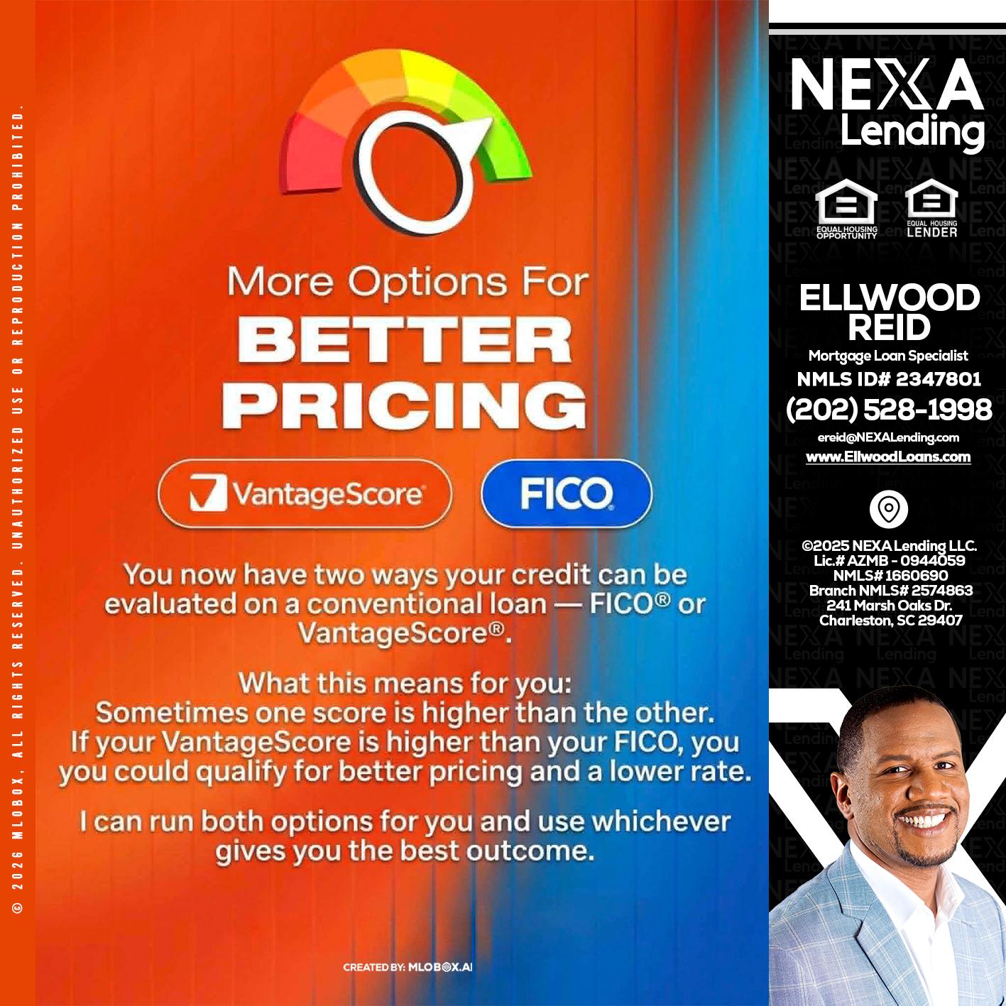 BETTER PRICING - Ellwood Reid -Mortgage Loan specialist