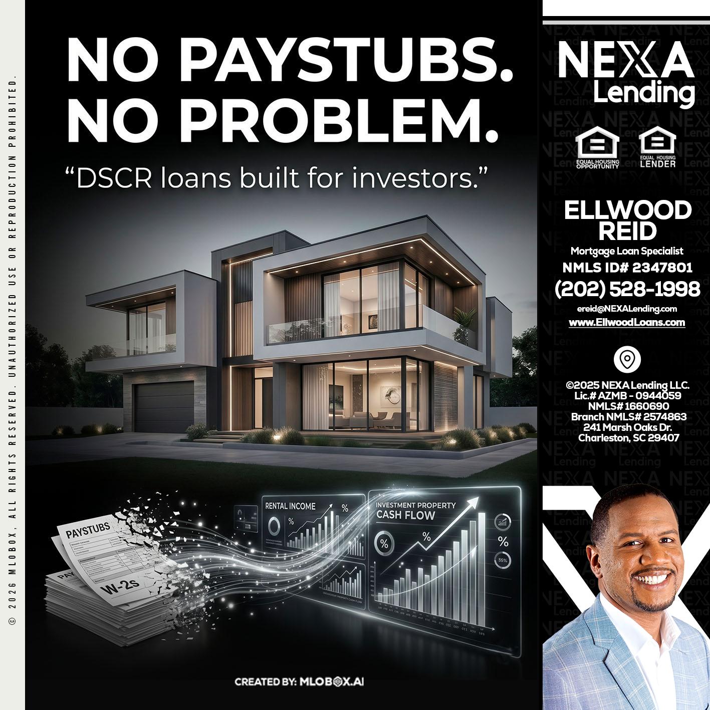no paystub - Ellwood Reid -Mortgage Loan specialist