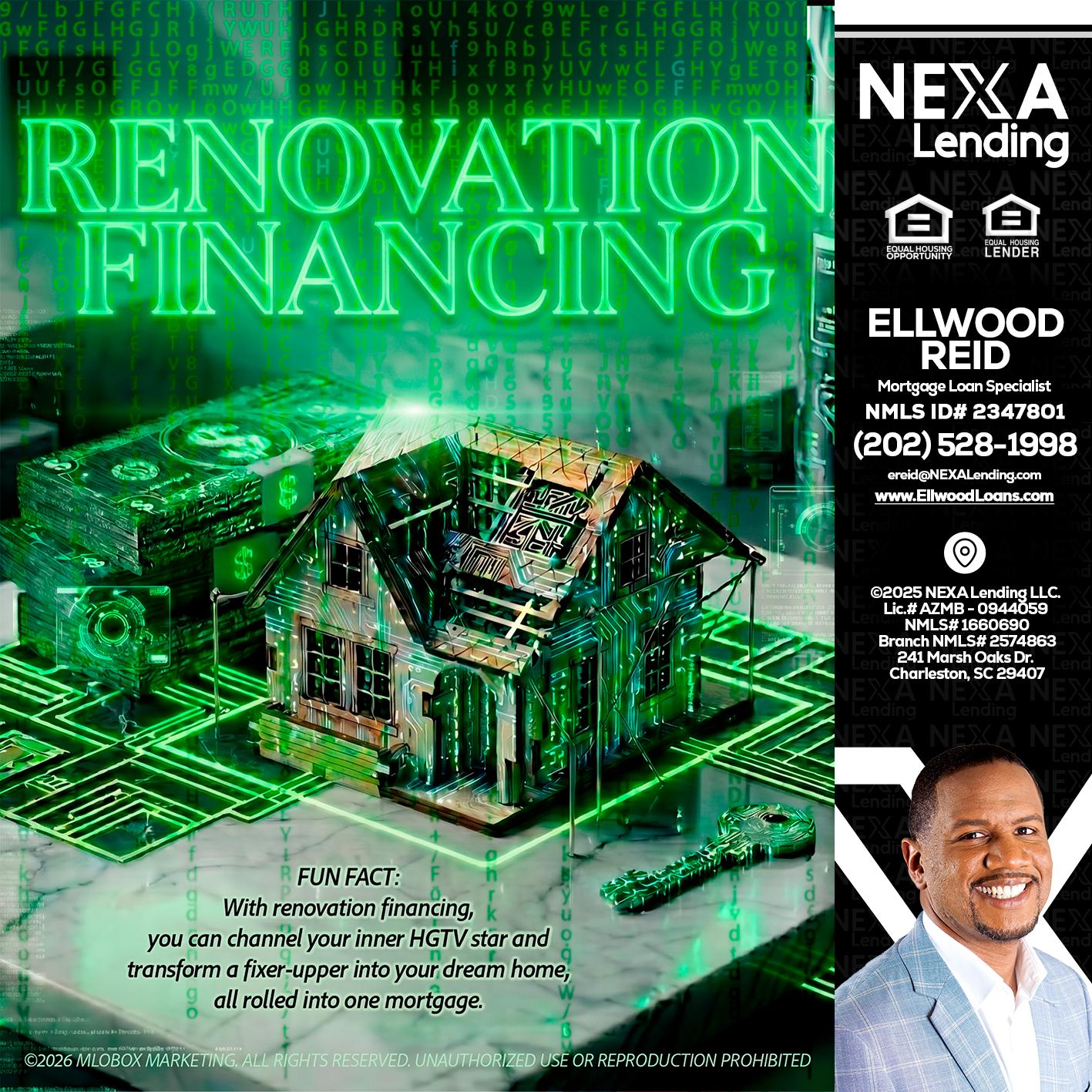 RENOVATION FINANCING - Ellwood Reid -Mortgage Loan specialist