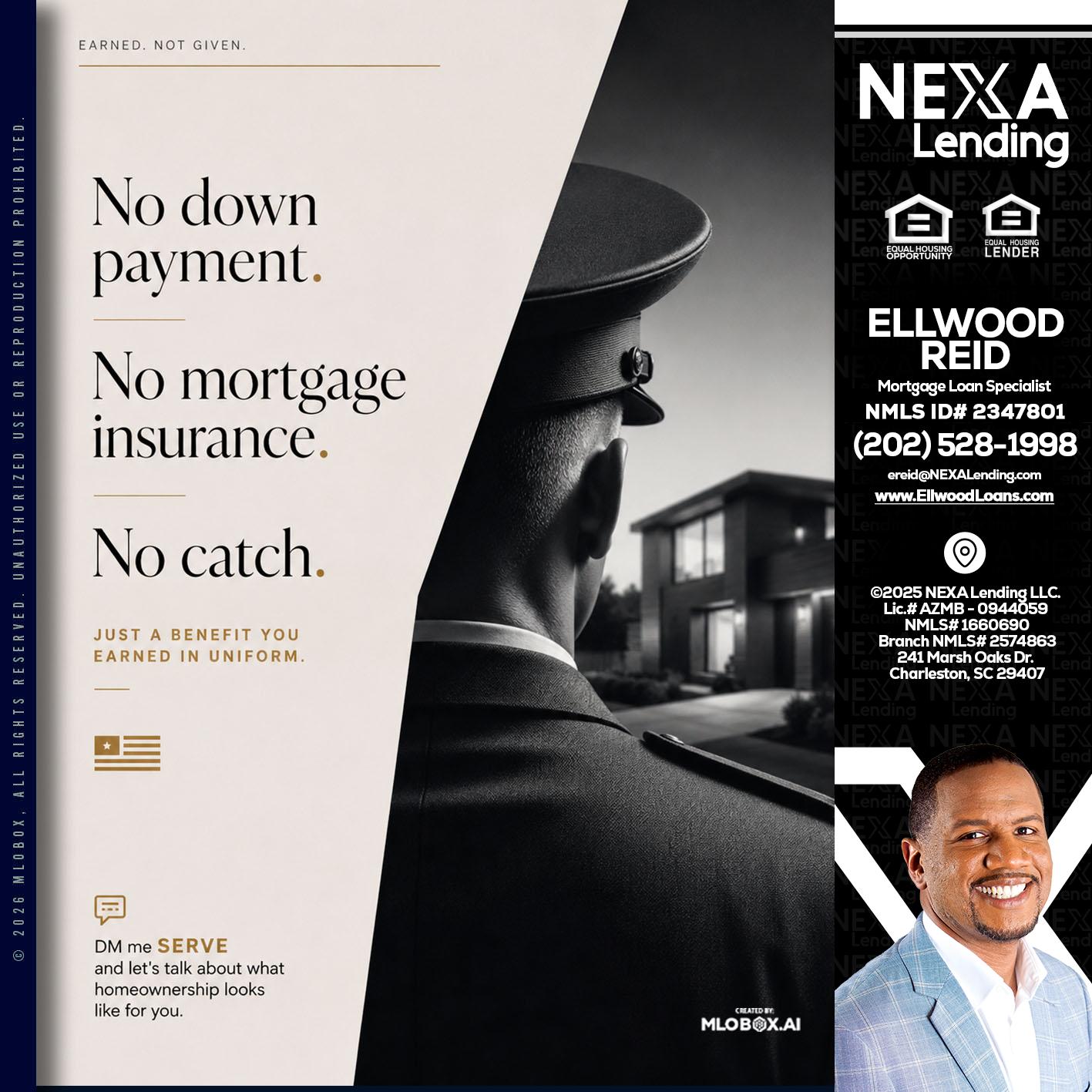 NO DOWN PAYMENT - Ellwood Reid -Mortgage Loan specialist