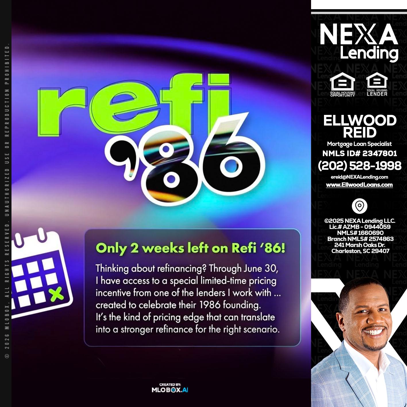 REFI 86 - Ellwood Reid -Mortgage Loan specialist