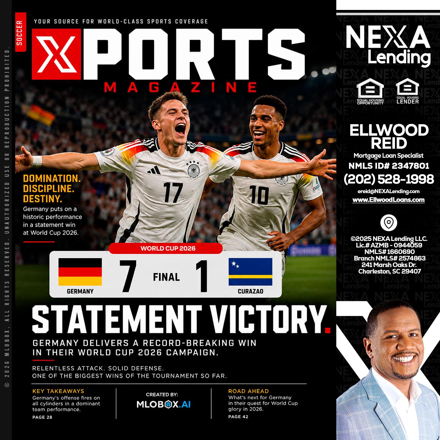 GERMANY VS CURASSAO (7-1) - Ellwood Reid -Mortgage Loan specialist