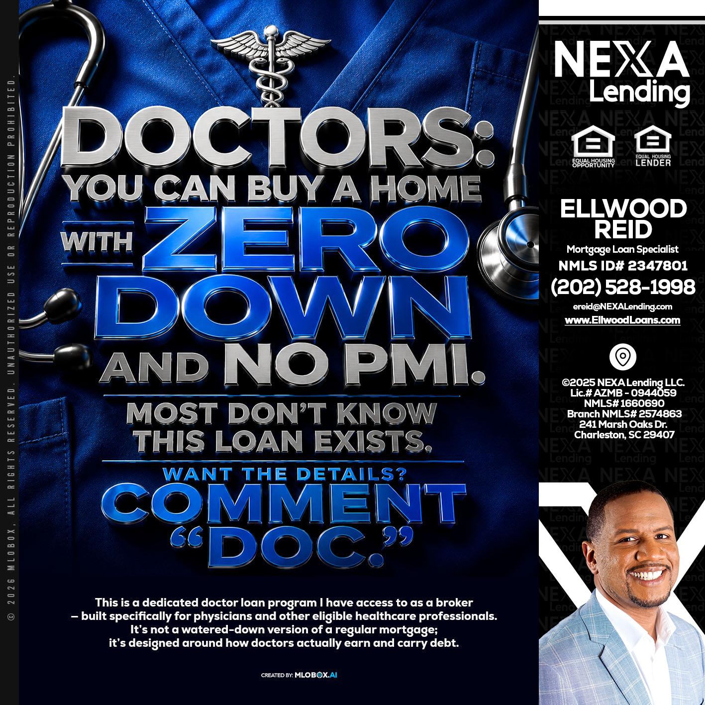 DOCTORS YOU CAN BUY - Ellwood Reid -Mortgage Loan specialist