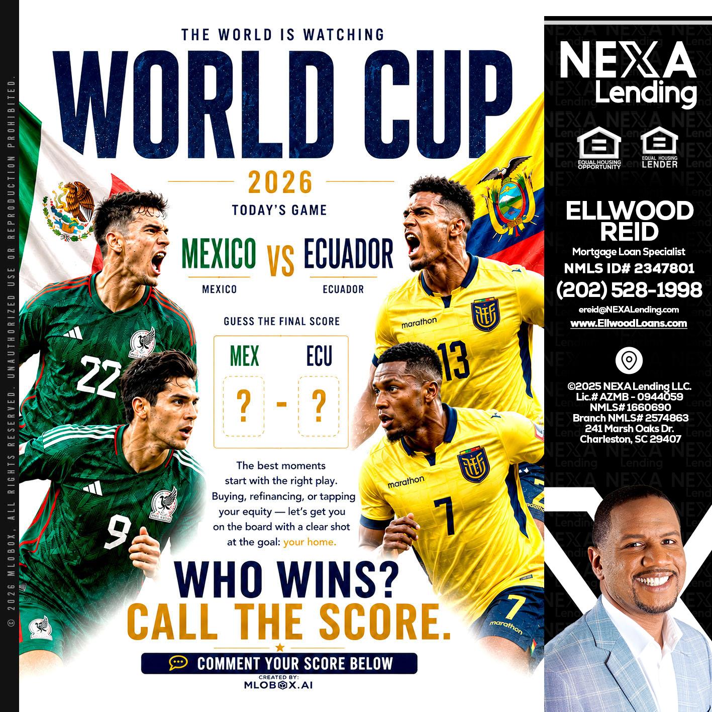 WORLD CUP 2026 - Ellwood Reid -Mortgage Loan specialist