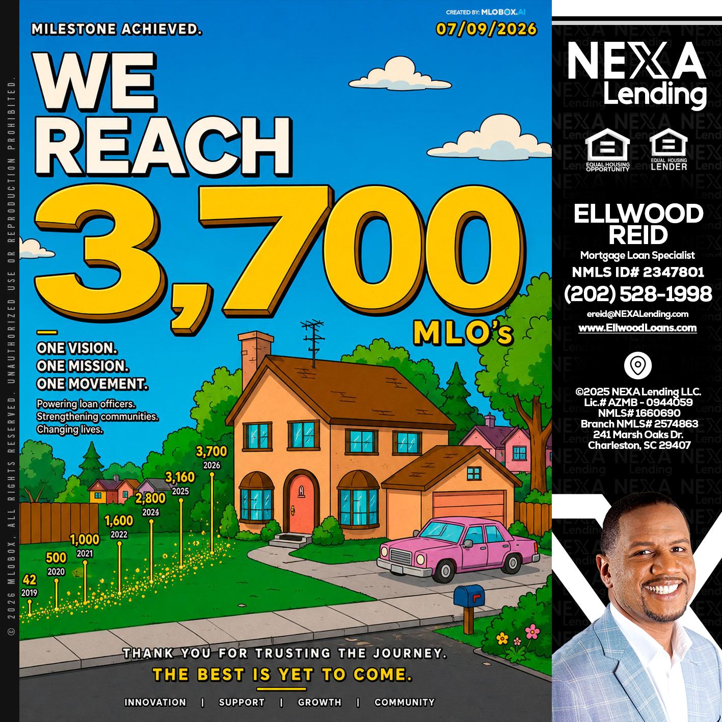 3,700 MLO's - Ellwood Reid -Mortgage Loan specialist