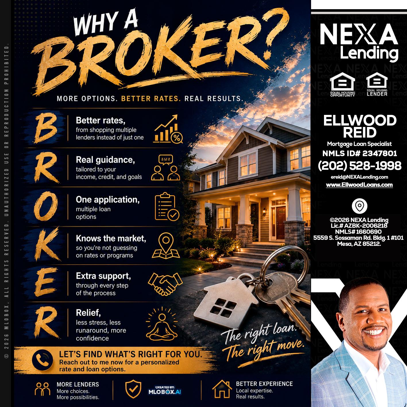 WHY A BROKER? - Ellwood Reid -Mortgage Loan specialist